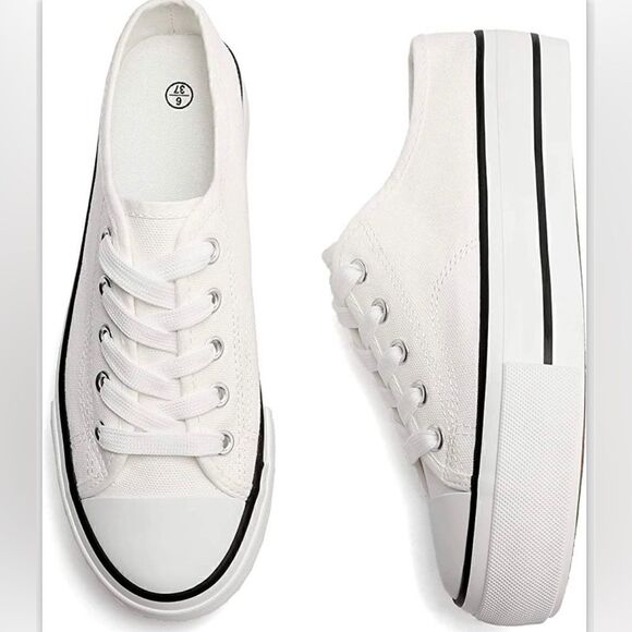 Platform Shoes Slip On Low Top Sneakers - Picture 1 of 3